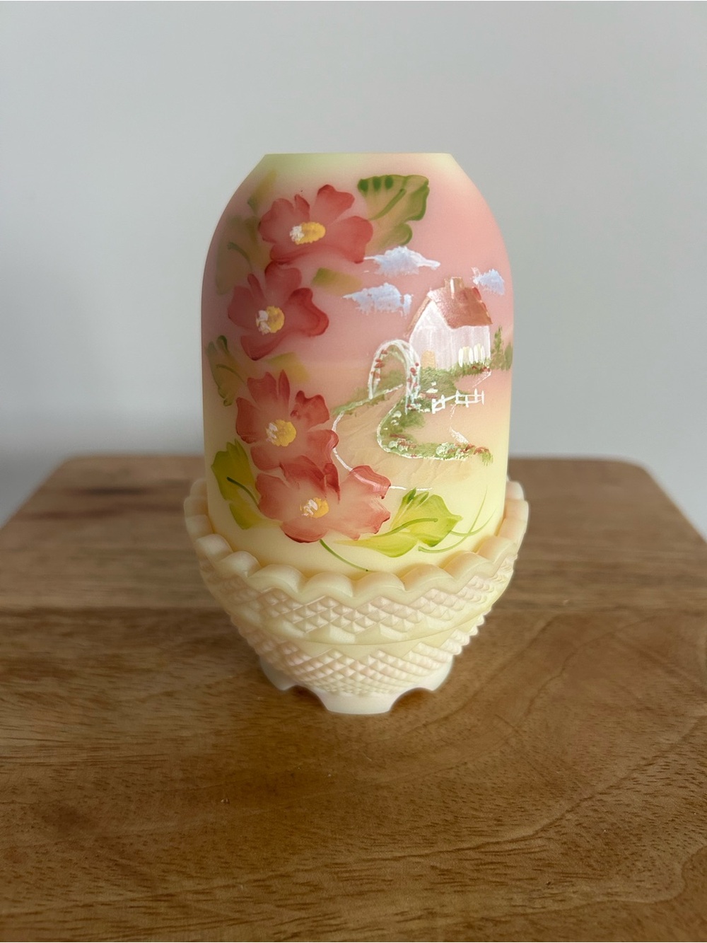 Fenton Burmese Fairy Lamp